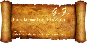 Gerstenmeier Flóra névjegykártya